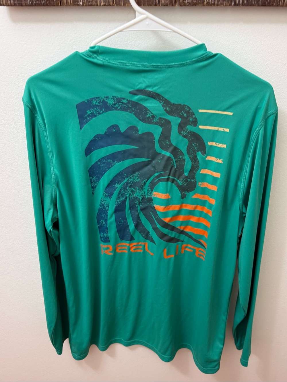 Reel Life Teal Graphic Performance Long Sleeve